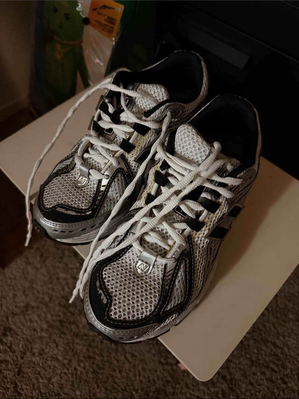 Kids Silver and Black Athletic Sneakers - Comfortable Lace-Up Shoes